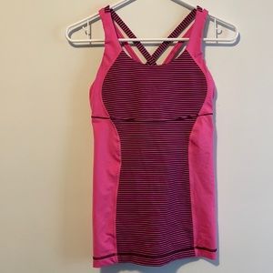 Lululemon Energy Hyper Stripe Tank Top Check Measurements